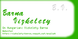 barna vizkelety business card